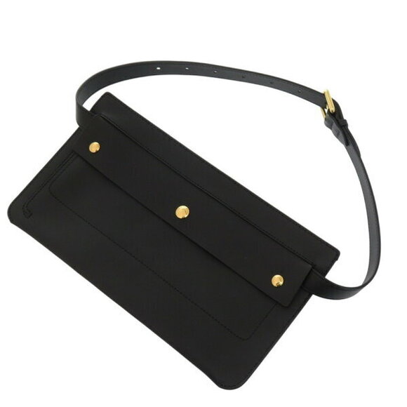 Burberry Handbags - Burberry leather black waist bag pouch